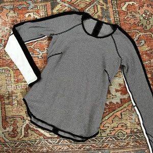 Lululemon Stretch Knit Striped Long Sleeve Top (M)
